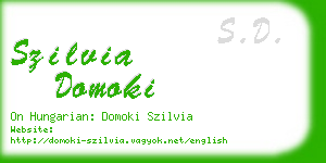 szilvia domoki business card